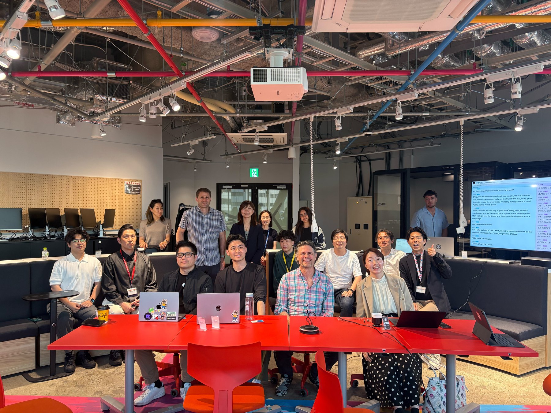 OpenDome cohort gathered together after a workshop in the enXross Lab